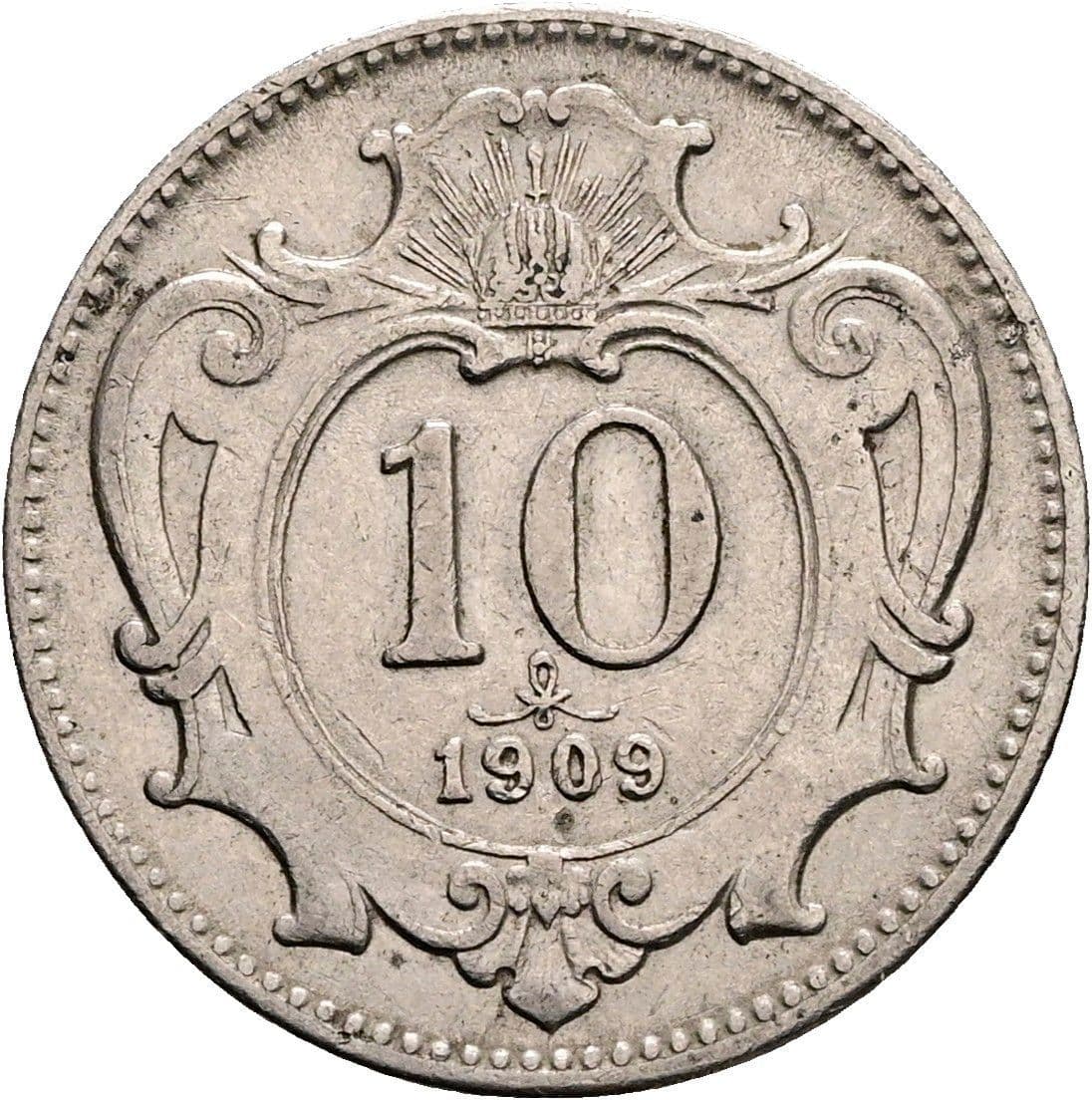 10 Heller Franz Joseph I. 1848-1916 1909 – Vorderseite