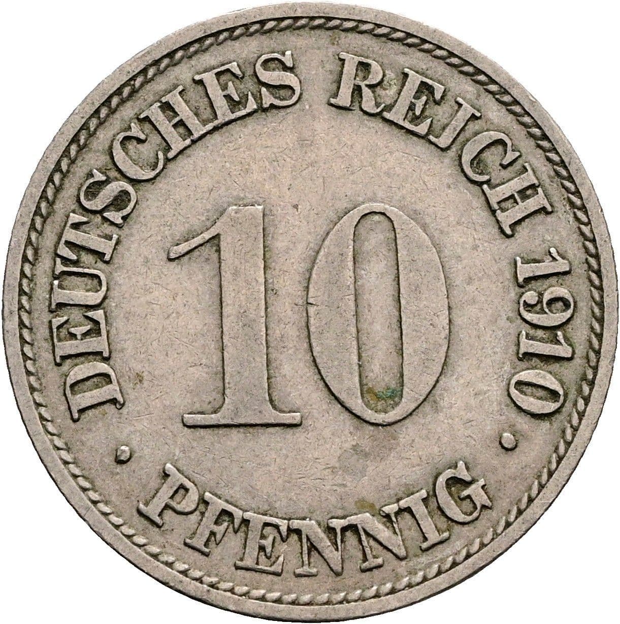 10 Pfennig 1910 G – Vorderseite