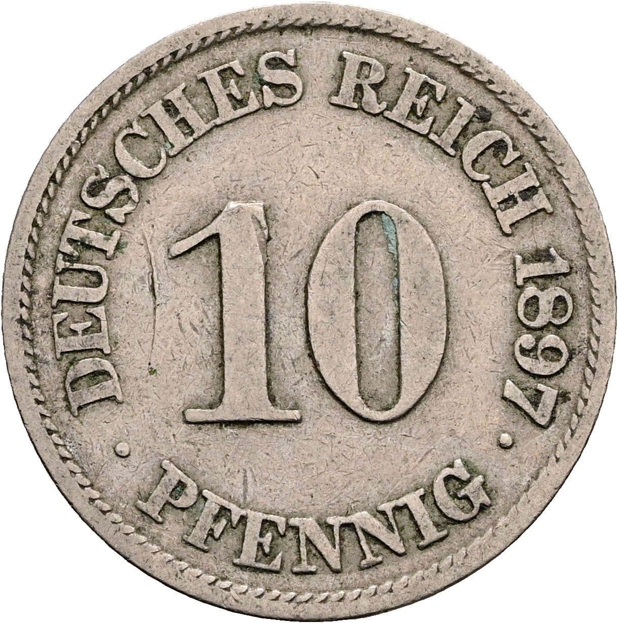 10 Pfennig 1897 A – Vorderseite