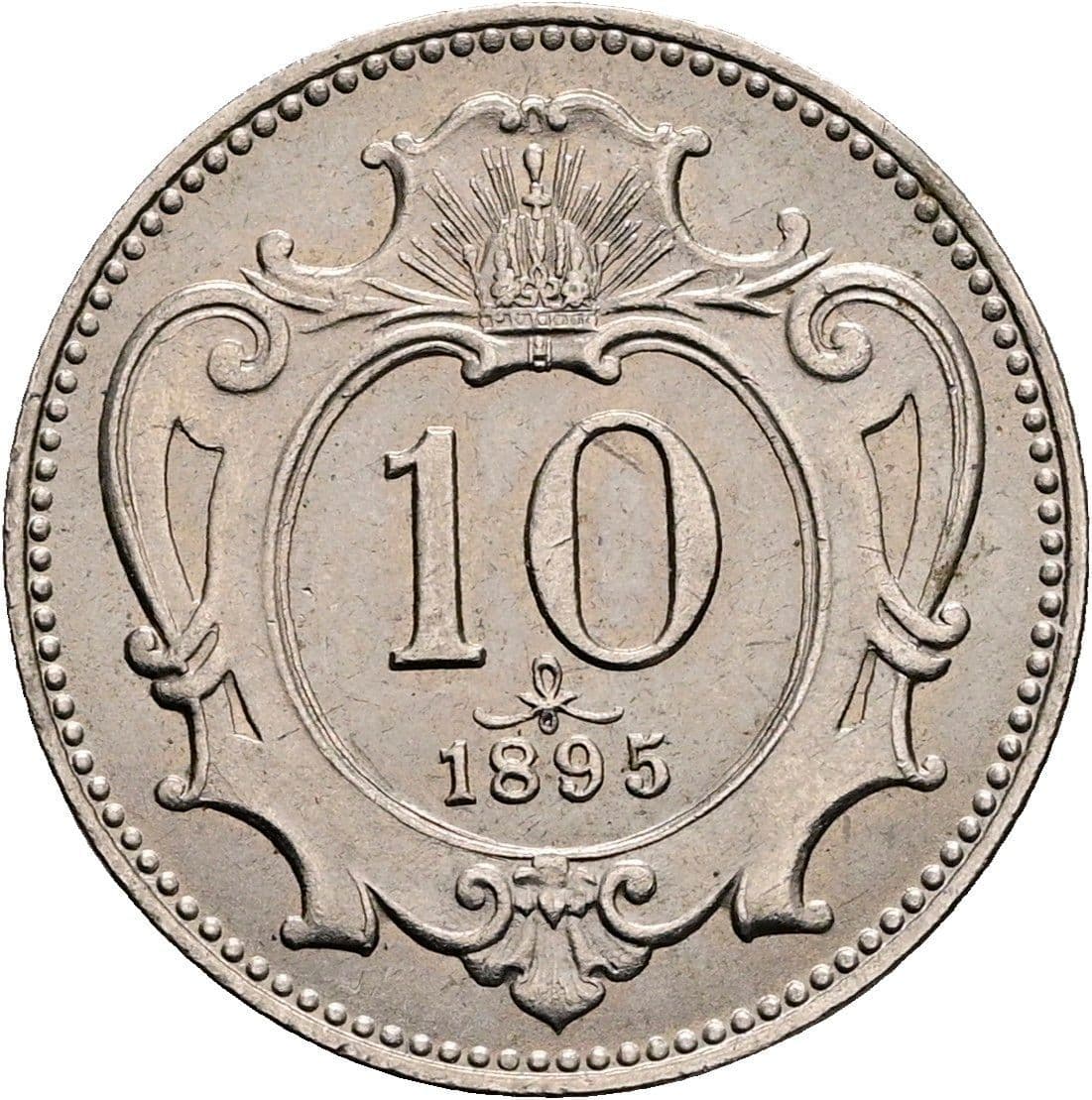 10 Heller Franz Joseph I. 1848-1916 1895 – Vorderseite