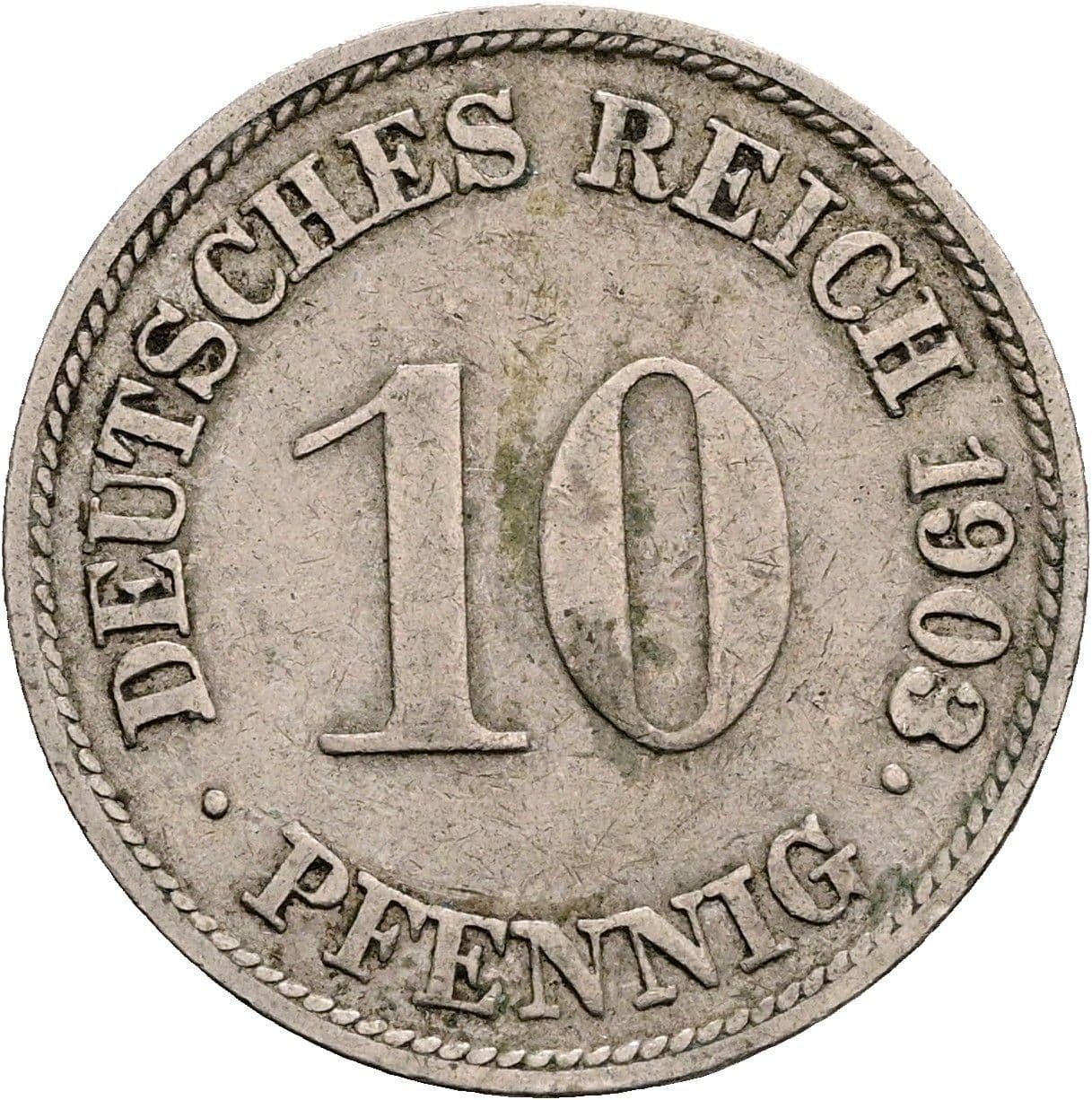 10 Pfennig 1903 G – Vorderseite