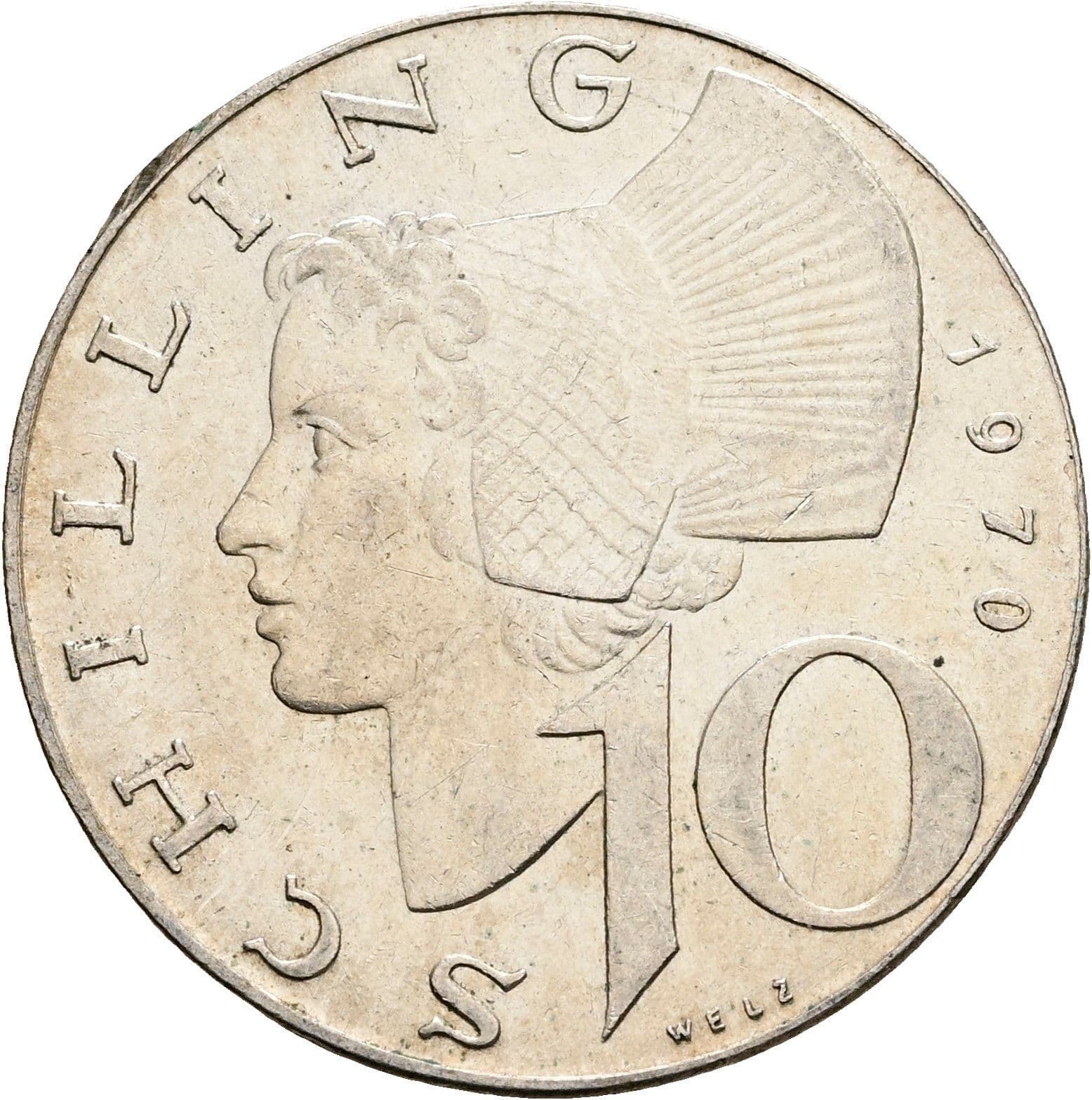10 Schilling 1970 – Vorderseite