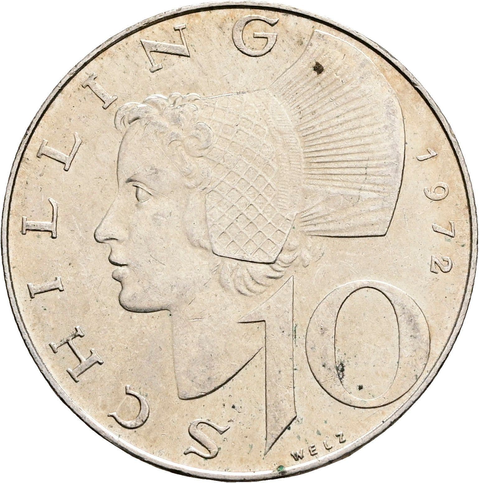 10 Schilling 1972 – Vorderseite