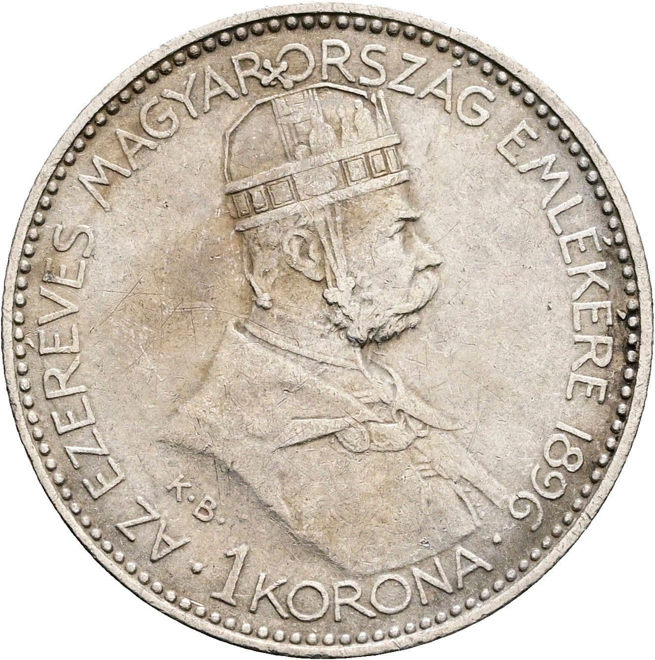 1 Korona Franz Joseph I. 1848-1916 1896 KB – Vorderseite
