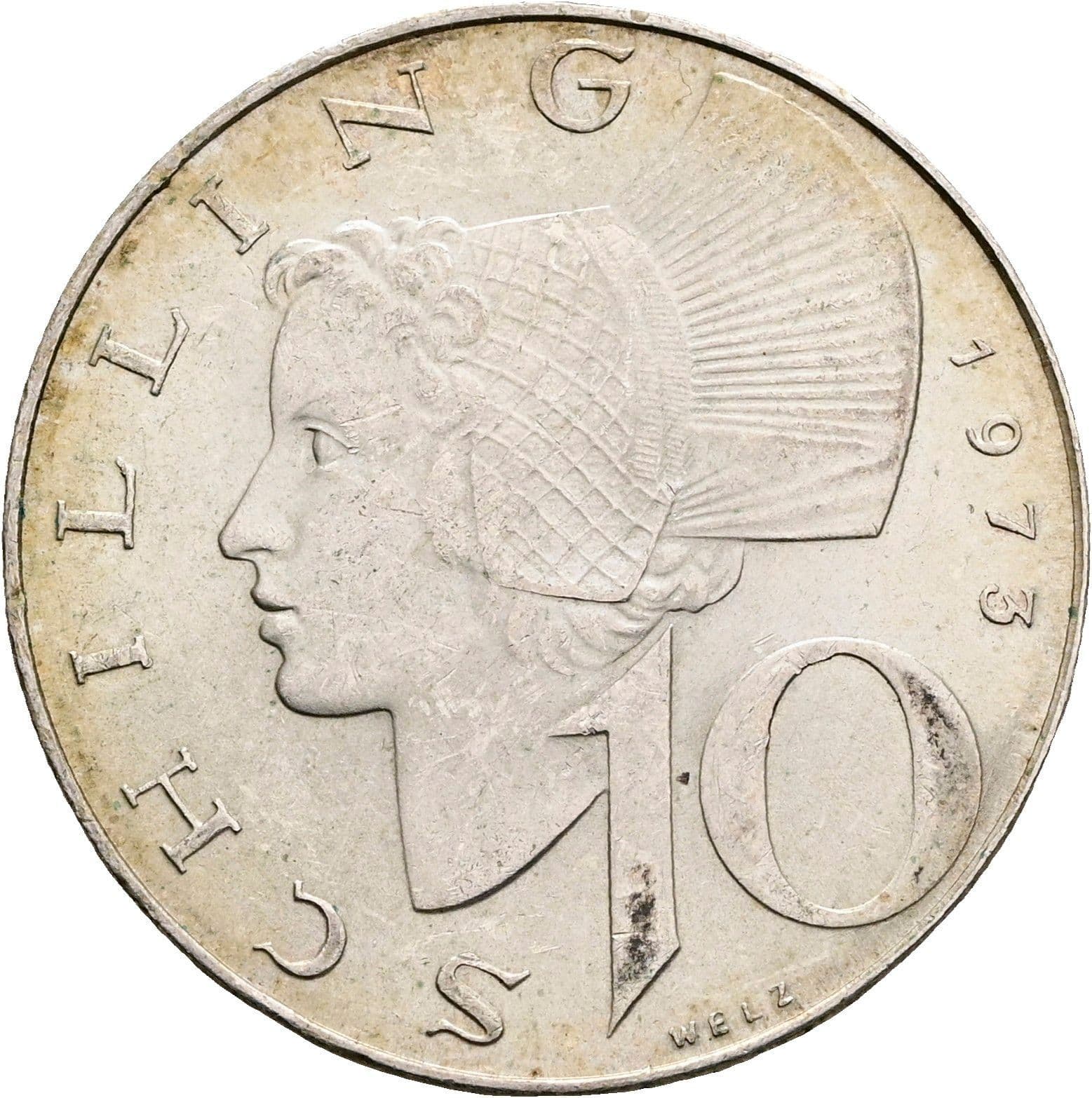 10 Schilling 1973 – Vorderseite