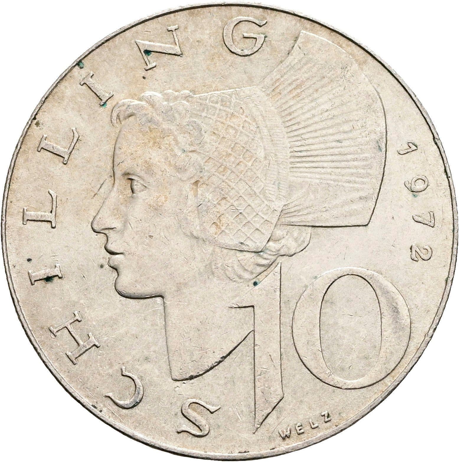 10 Schilling 1972 – Vorderseite