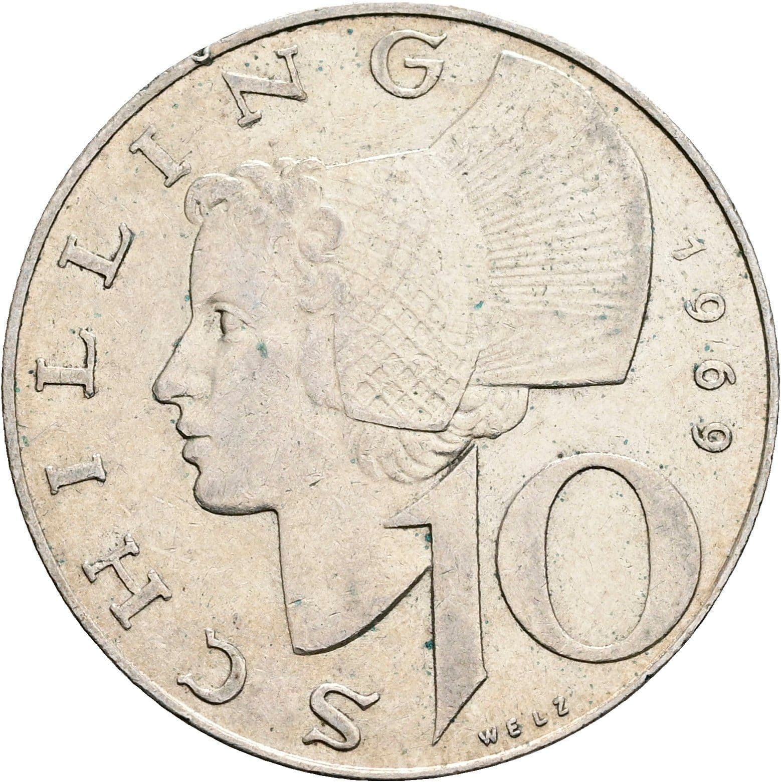 10 Schilling 1969 – Vorderseite