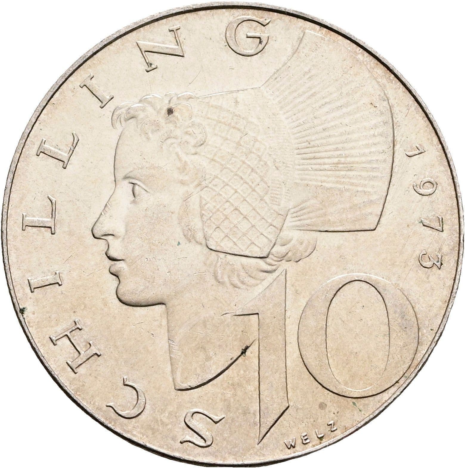 10 Schilling 1973 – Vorderseite