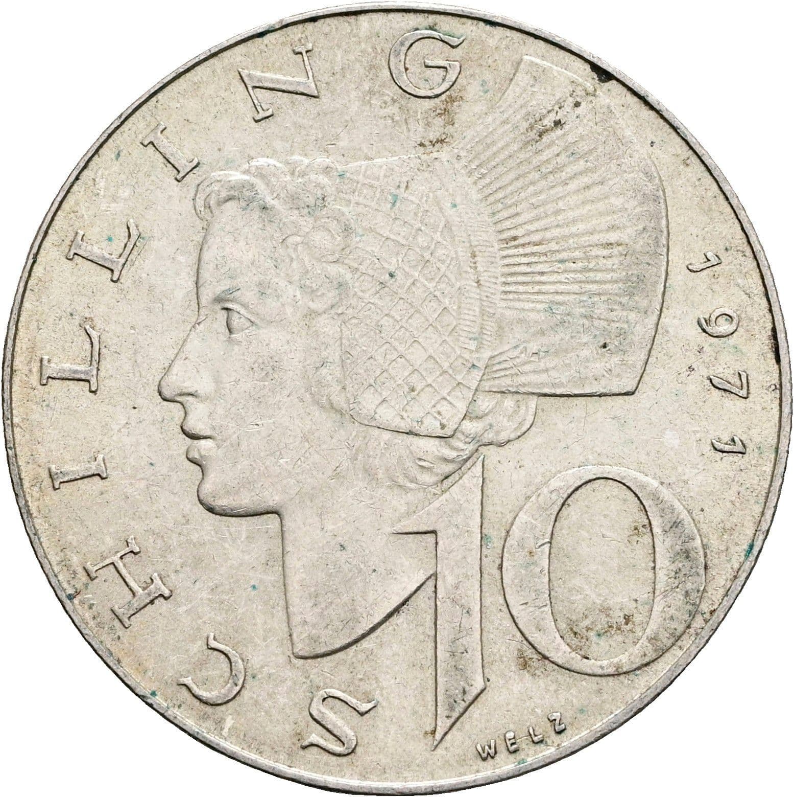 10 Schilling 1971 – Vorderseite