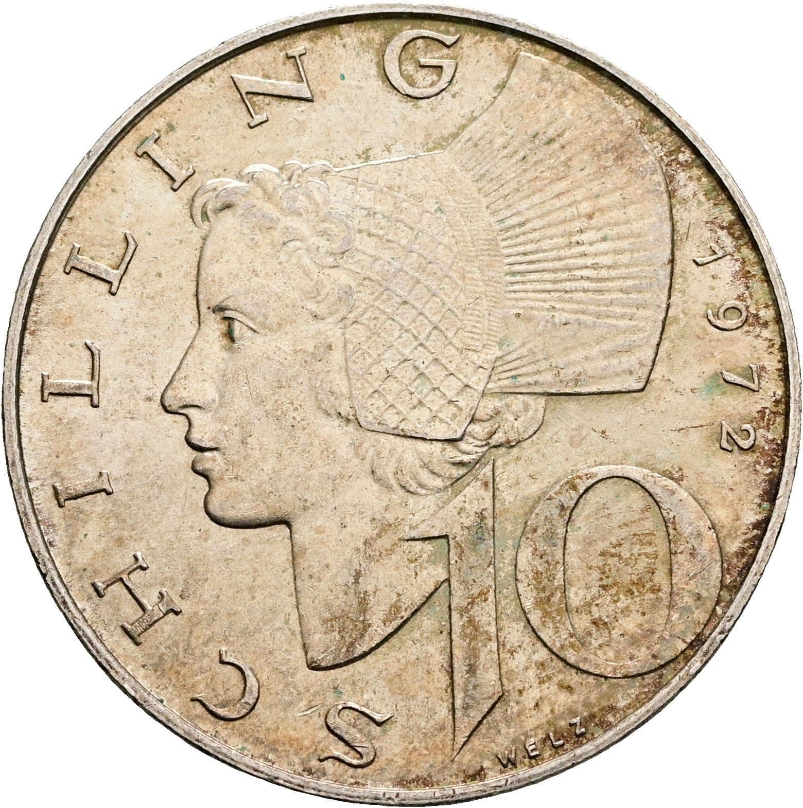 10 Schilling 1972 – Vorderseite
