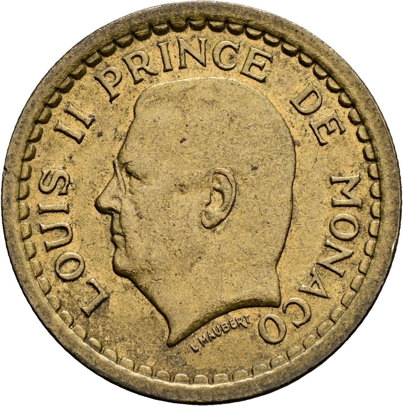 1 Franc Louis II. 1922-1949 (1945) – Vorderseite