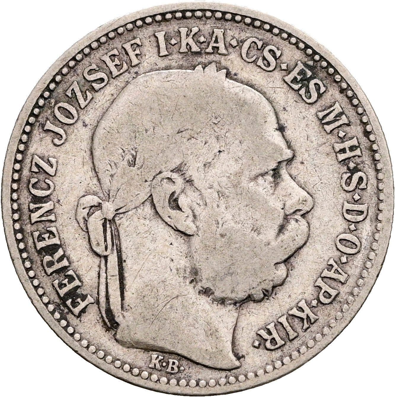 1 Korona Franz Joseph I. 1848-1916 1892 KB – Vorderseite