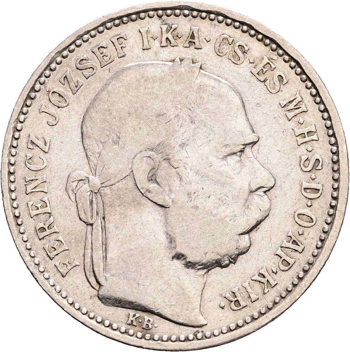 1 Korona Franz Joseph I. 1848-1916 1892 KB – Vorderseite