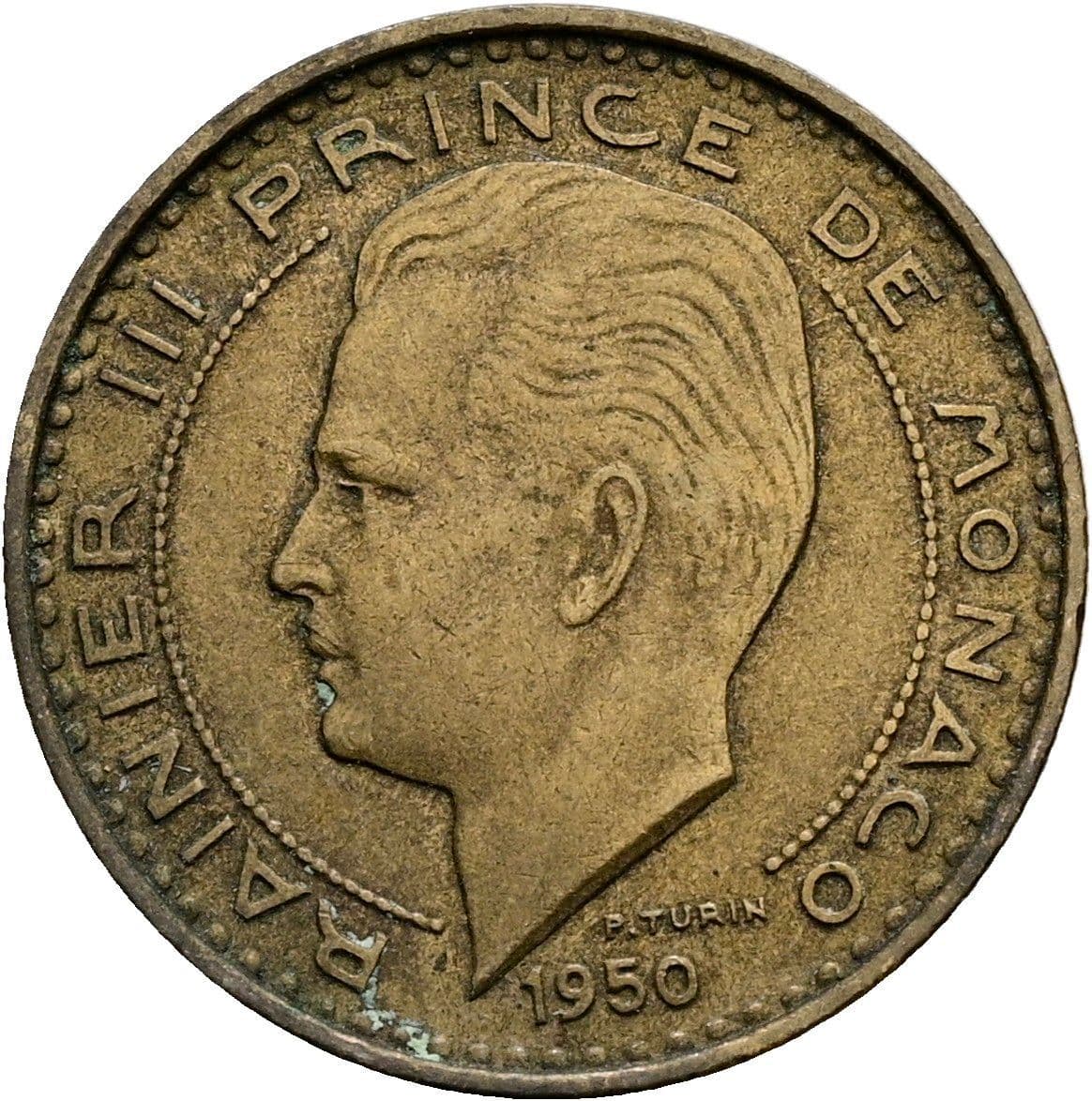 10 Francs Rainier III. 1949-2005 1950 – Vorderseite