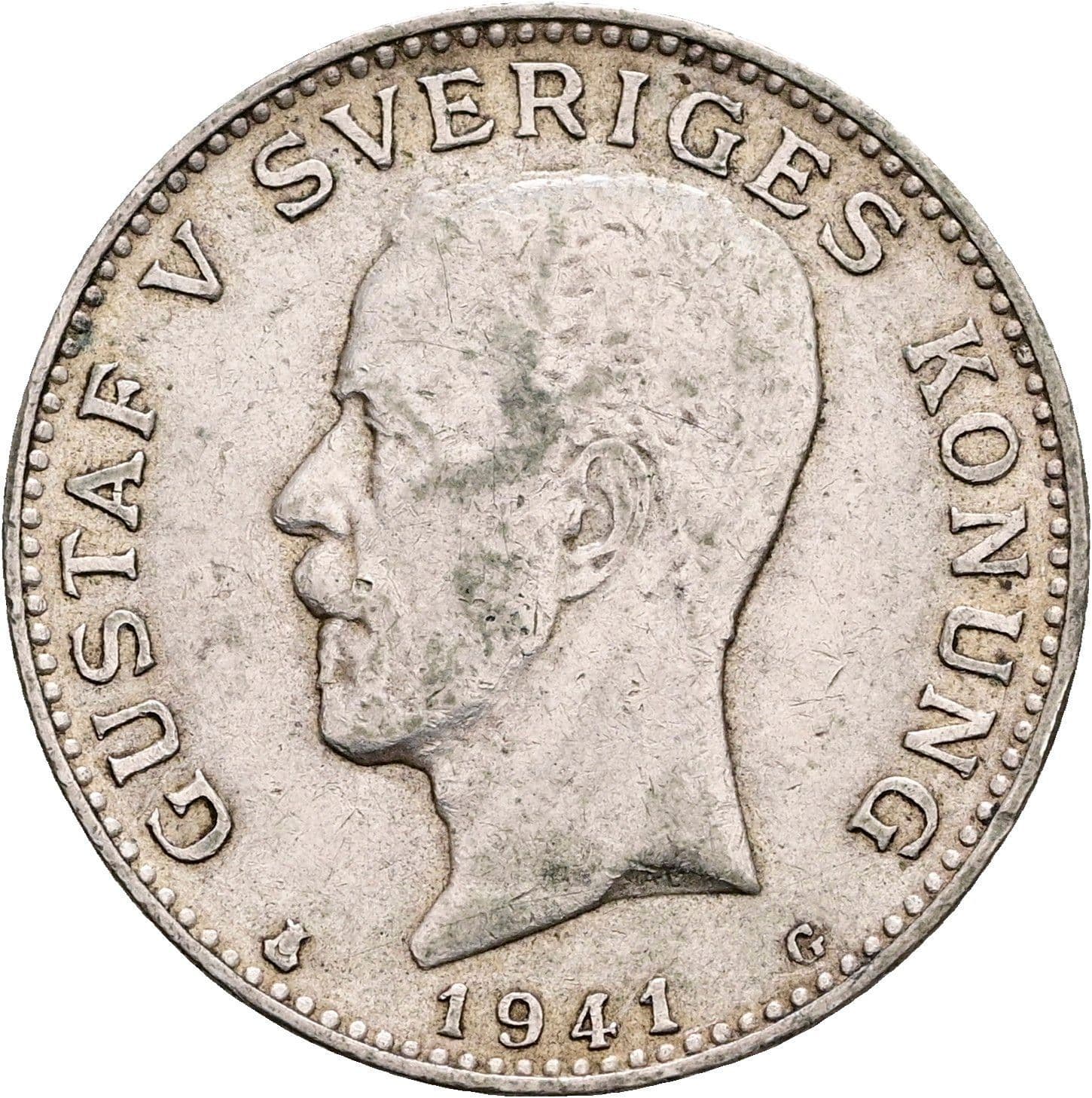 1 Krona Gustaf V. 1907-1950 1941 – Vorderseite