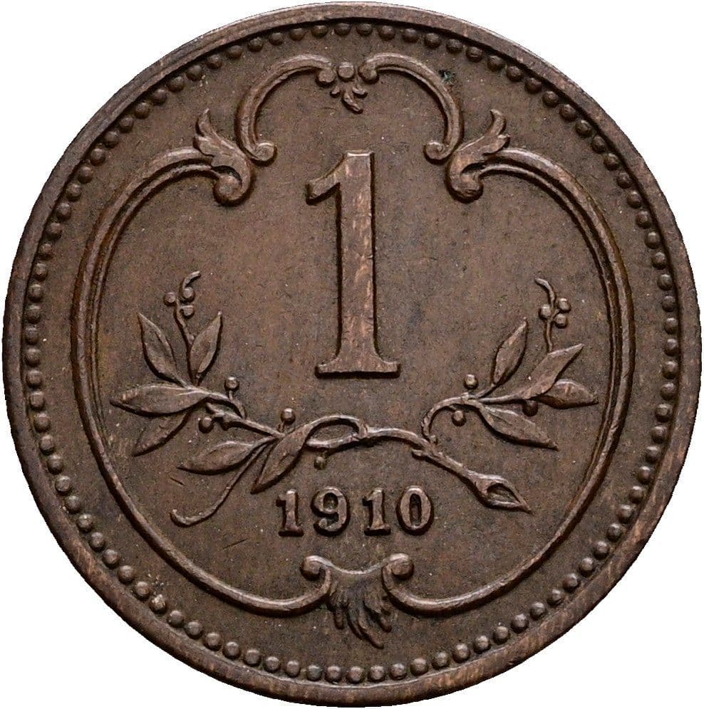 1 Heller Franz Joseph I. 1848-1916 1910 – Vorderseite