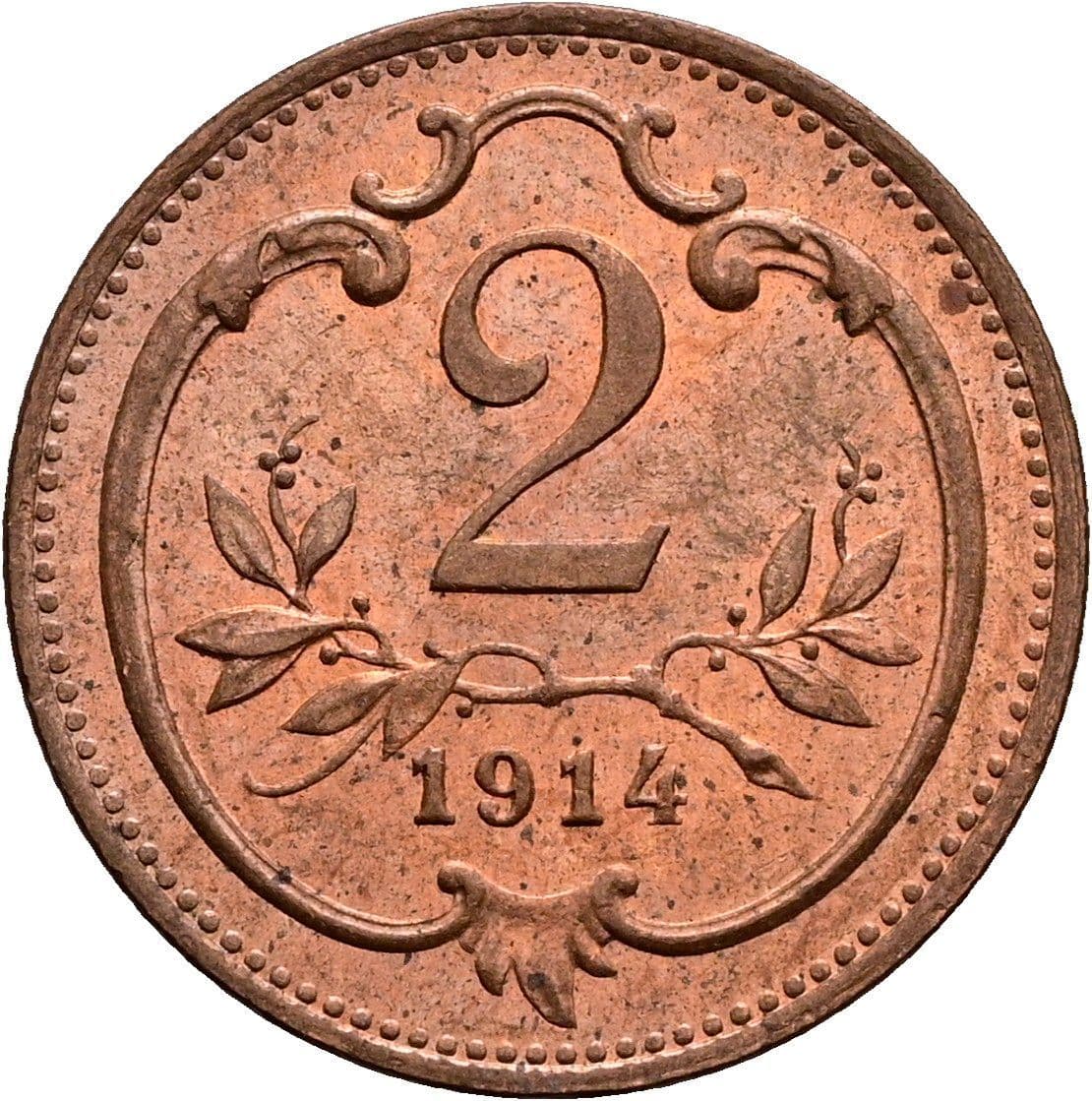 2 Heller Franz Joseph I. 1848-1916 1914 – Vorderseite