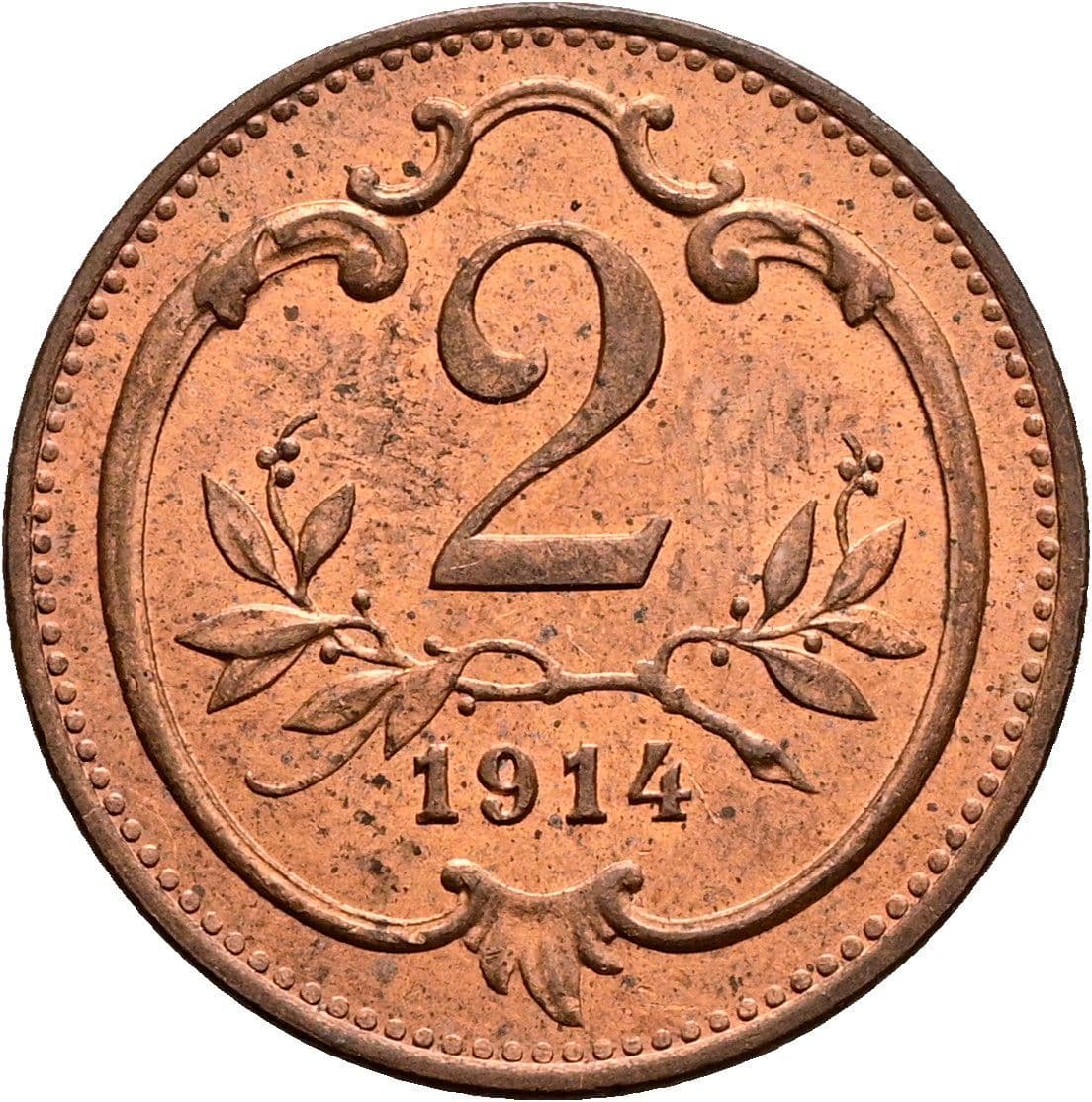 2 Heller Franz Joseph I. 1848-1916 1914 – Vorderseite