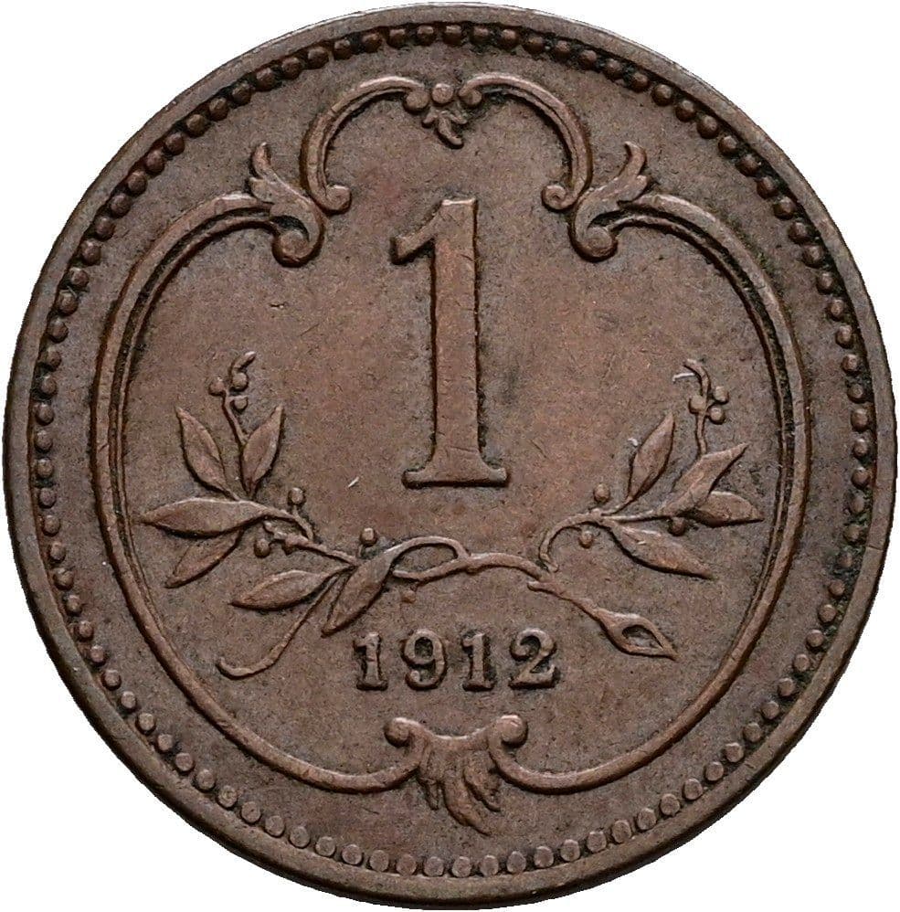 1 Heller Franz Joseph I. 1848-1916 1912 – Vorderseite