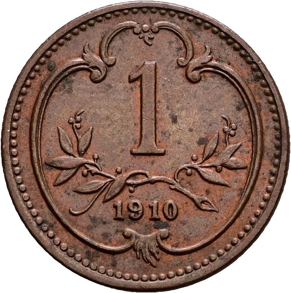 1 Heller Franz Joseph I. 1848-1916 1910 – Vorderseite