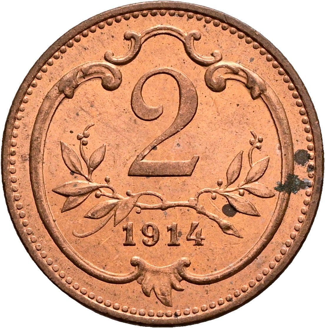 2 Heller Franz Joseph I. 1848-1916 1914 – Vorderseite