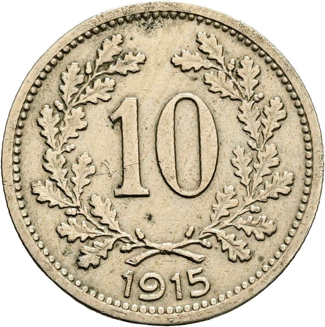 10 Heller Franz Joseph I. 1848-1916 1915 – Vorderseite