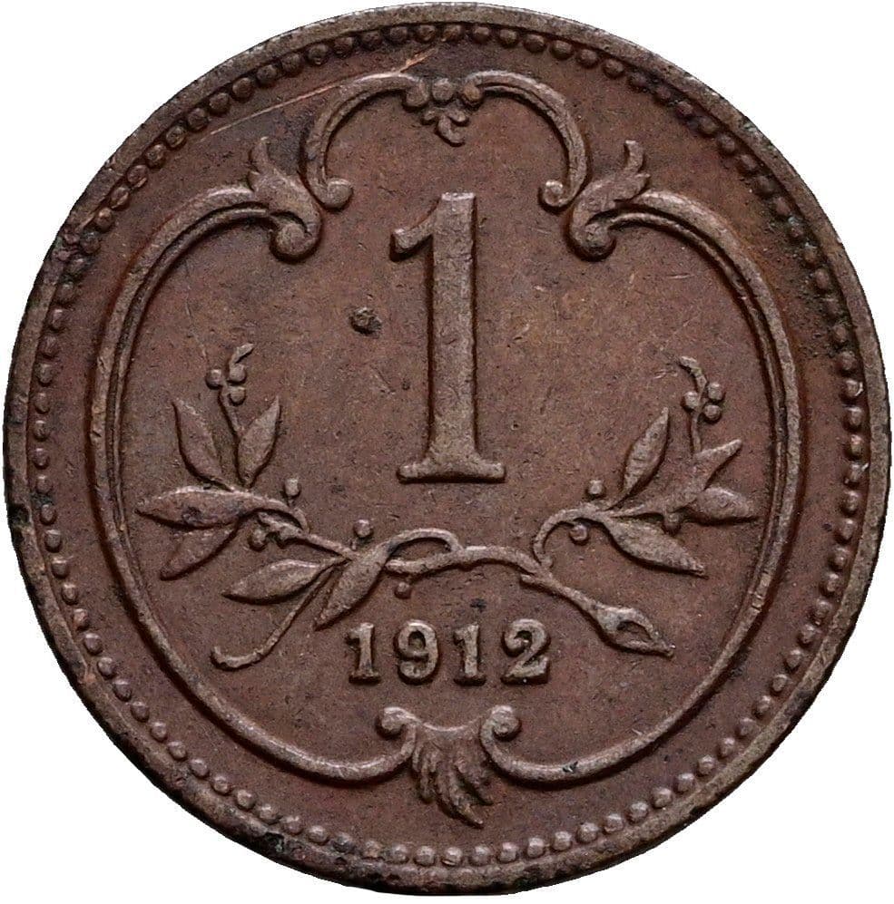 1 Heller Franz Joseph I. 1848-1916 1912 – Vorderseite
