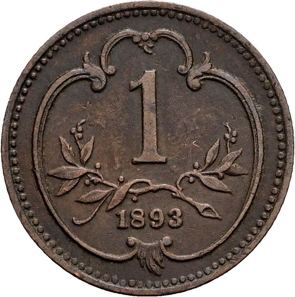 1 Heller Franz Joseph I. 1848-1916 1893 – Vorderseite