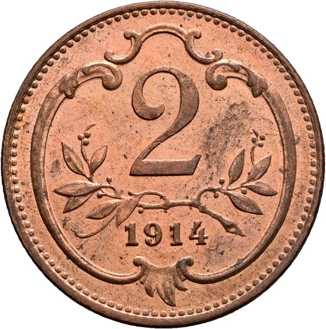 2 Heller Franz Joseph I. 1848-1916 1914 – Vorderseite