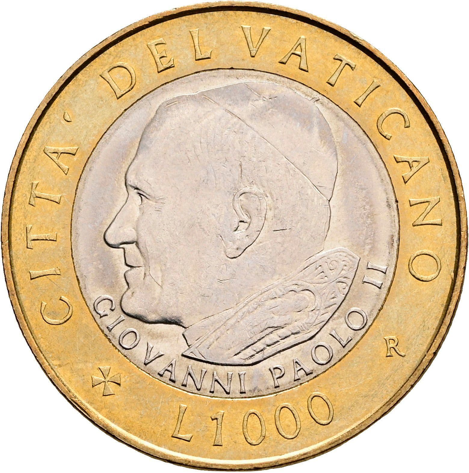 1000 Lire Papst Johannes Paul II. 1978-2005 23/2001 – Vorderseite