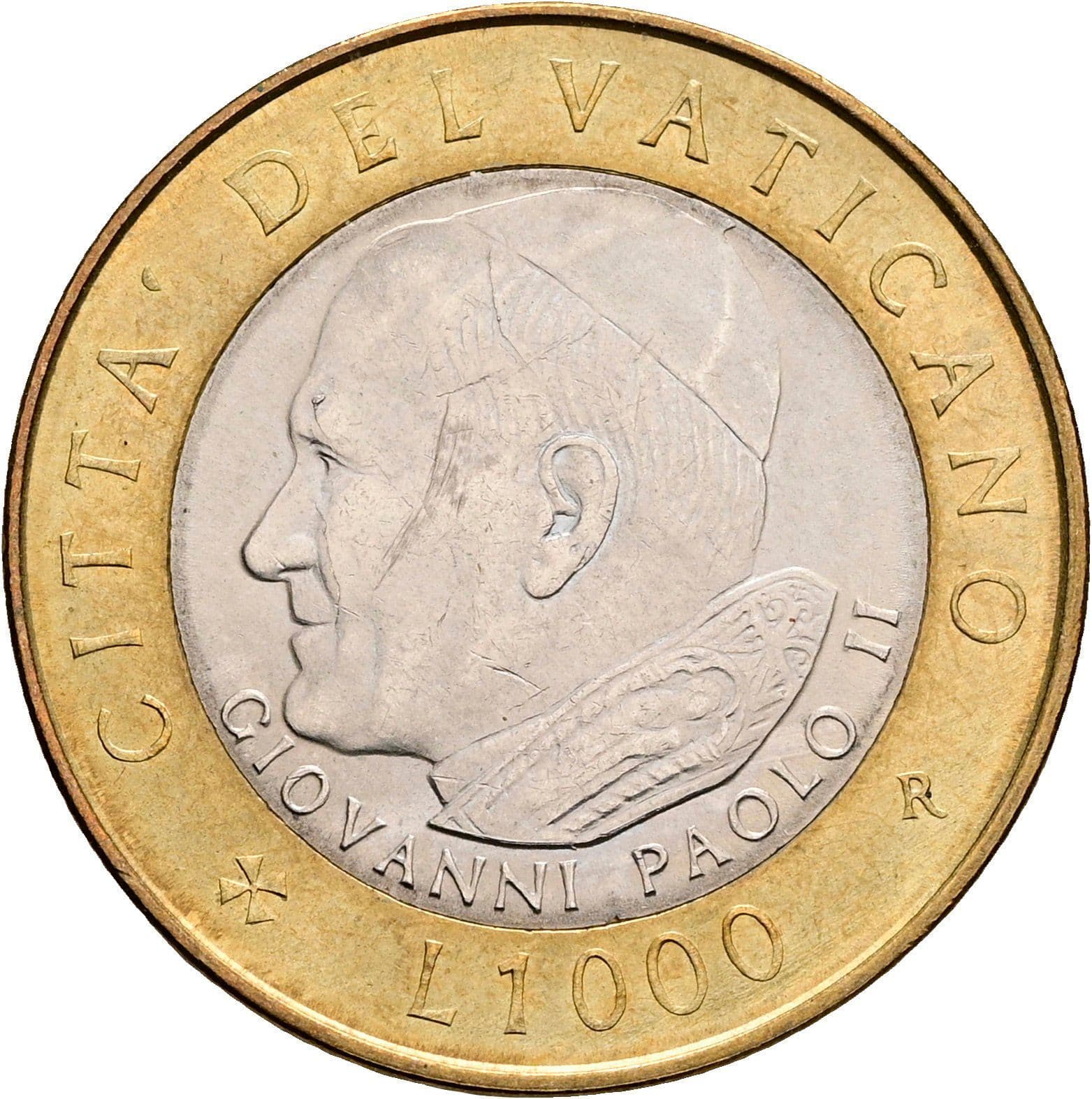 1000 Lire Papst Johannes Paul II. 1978-2005 23/2001 – Vorderseite