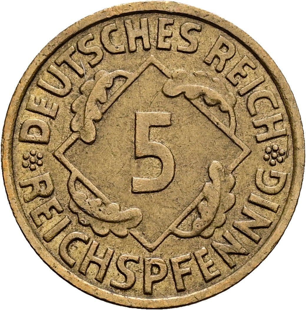 5 Reichspfennig 1935 J – Vorderseite