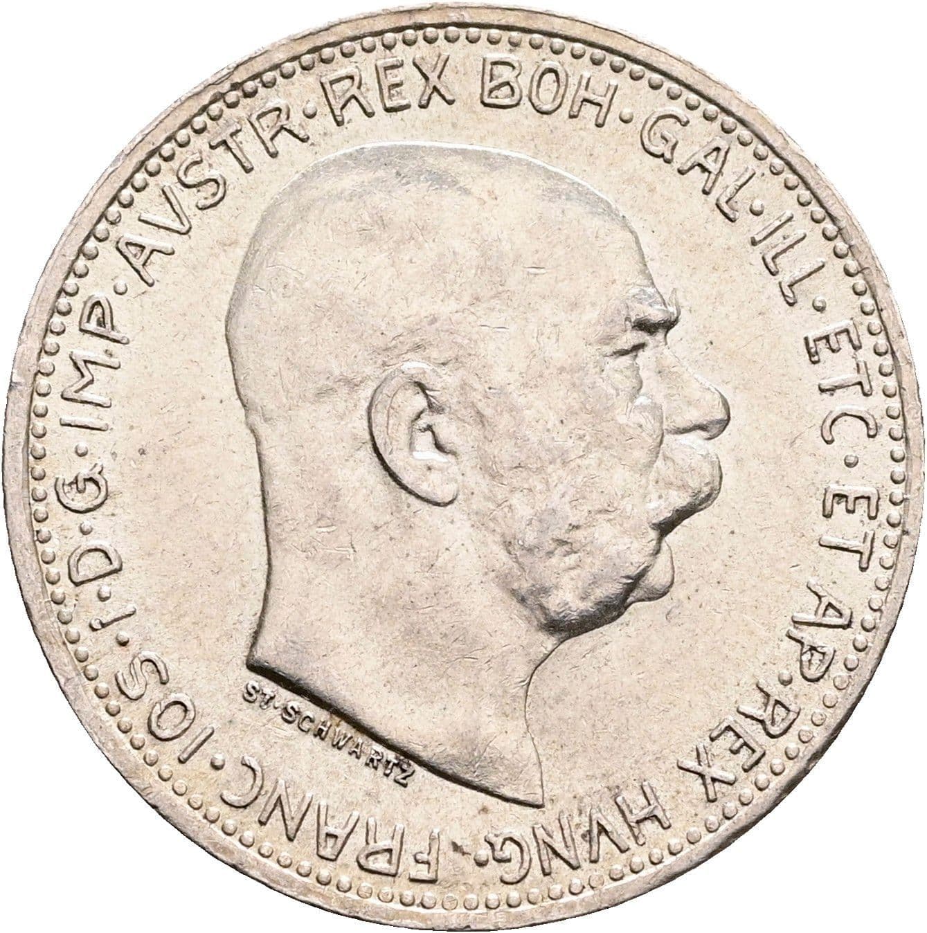 1 Krone Franz Joseph I. 1848-1916 1914 – Vorderseite