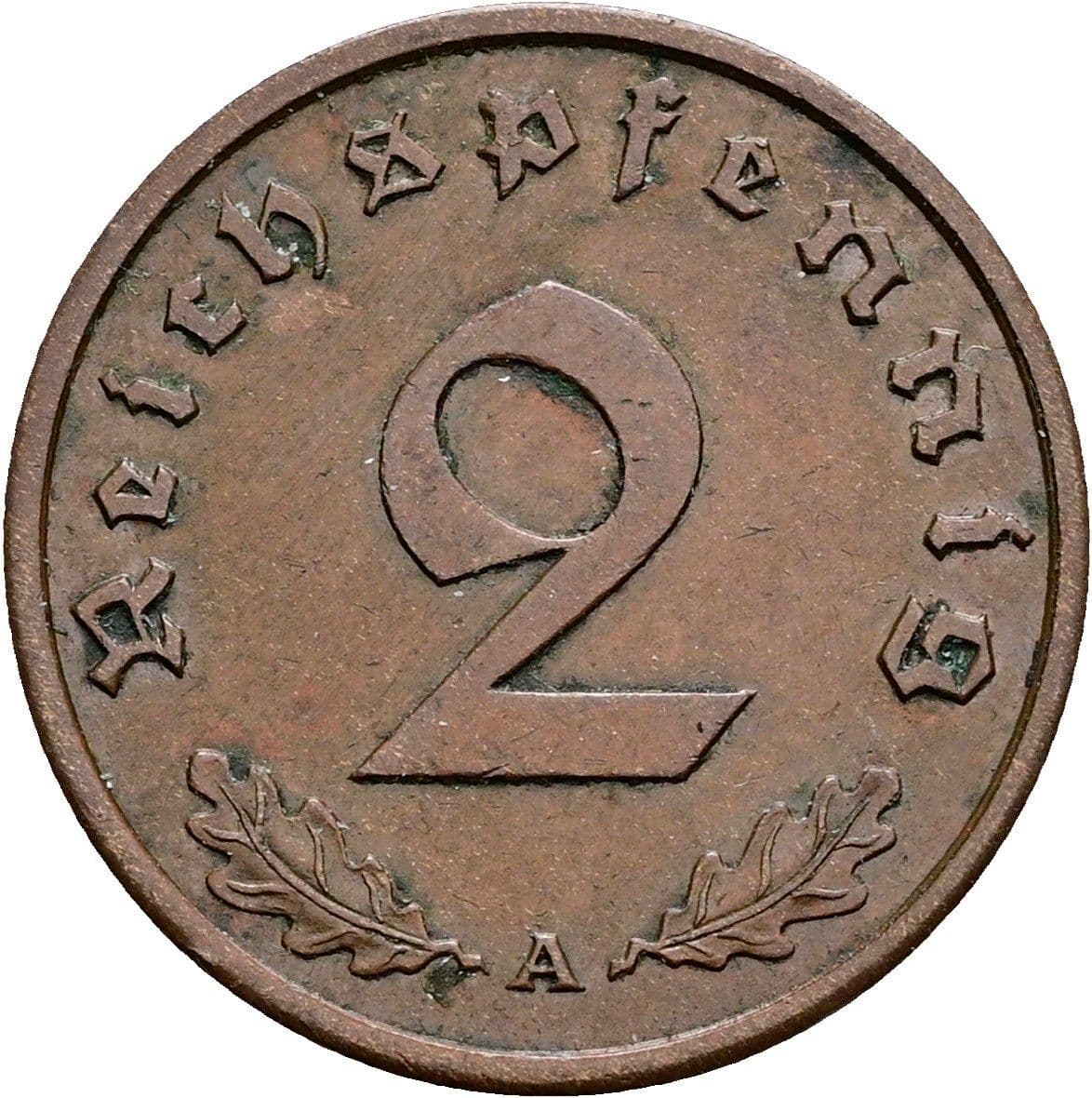 2 Reichspfennig 1939 A – Vorderseite