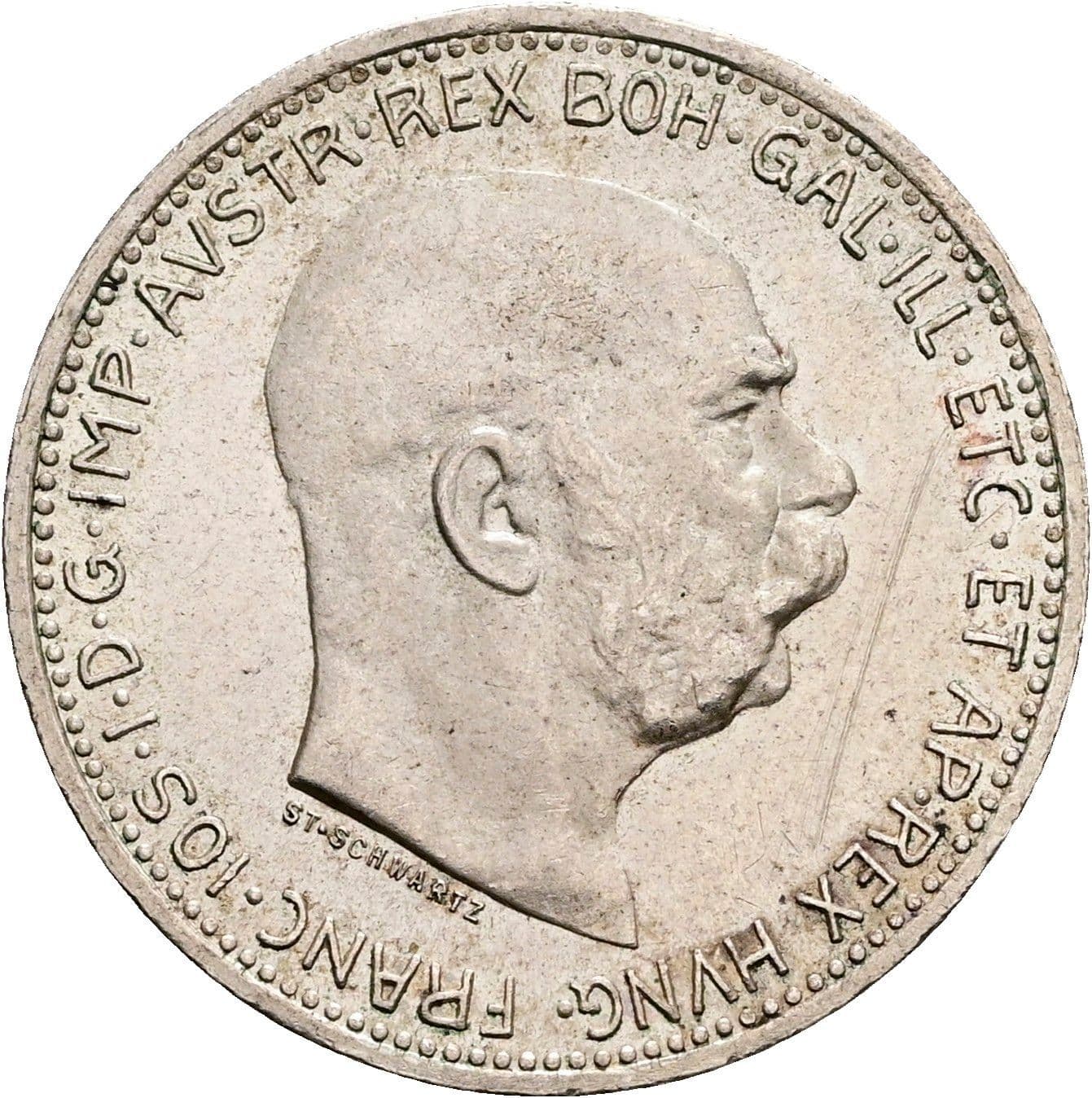 1 Krone Franz Joseph I. 1848-1916 1915 – Vorderseite