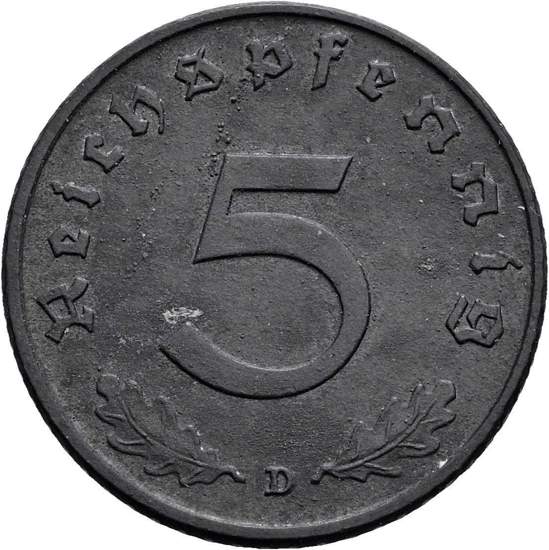 5 Reichspfennig 1940 D – Vorderseite