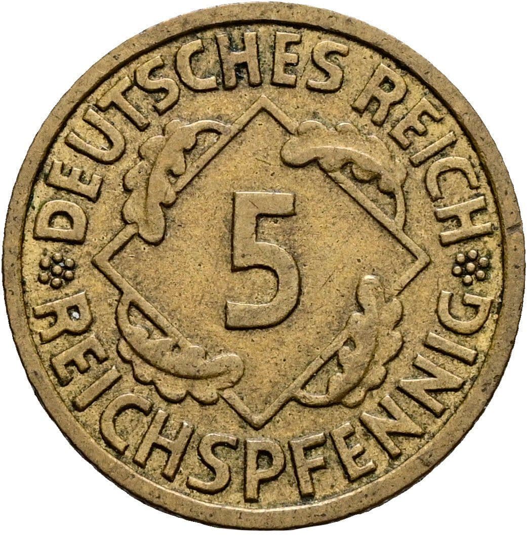 5 Reichspfennig 1936 F – Vorderseite