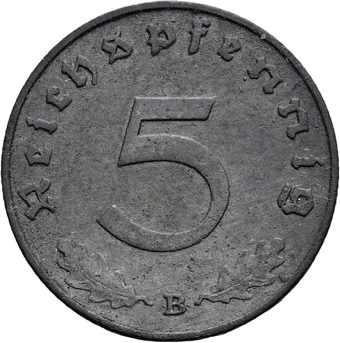 5 Reichspfennig 1942 B – Vorderseite