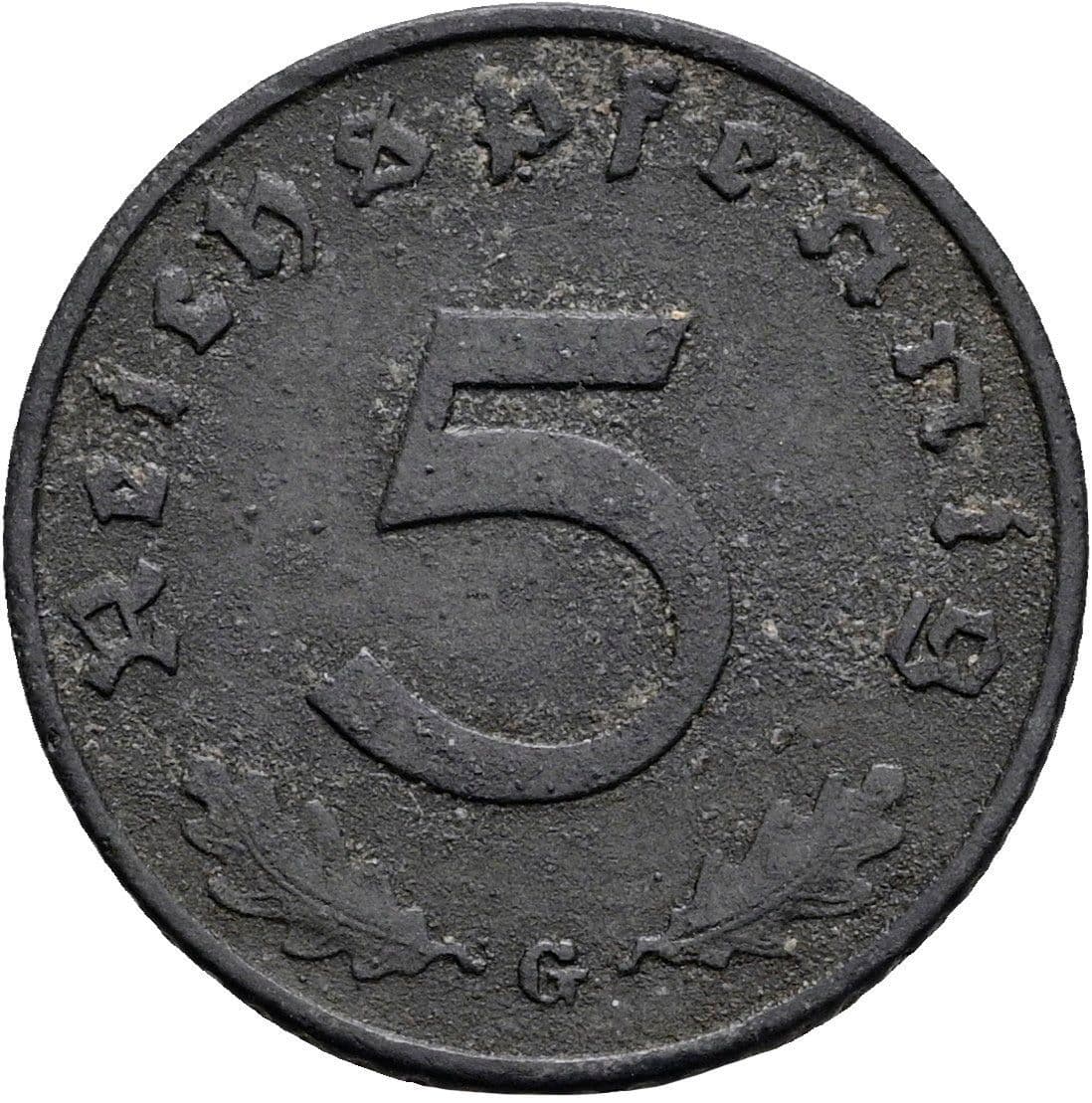 5 Reichspfennig 1941 G – Vorderseite