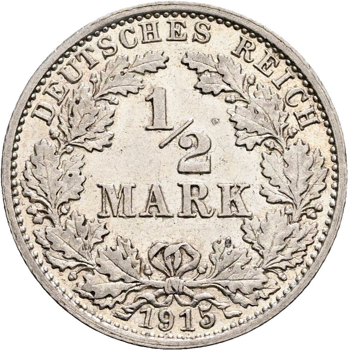 1/2 Mark 1915 G – Vorderseite