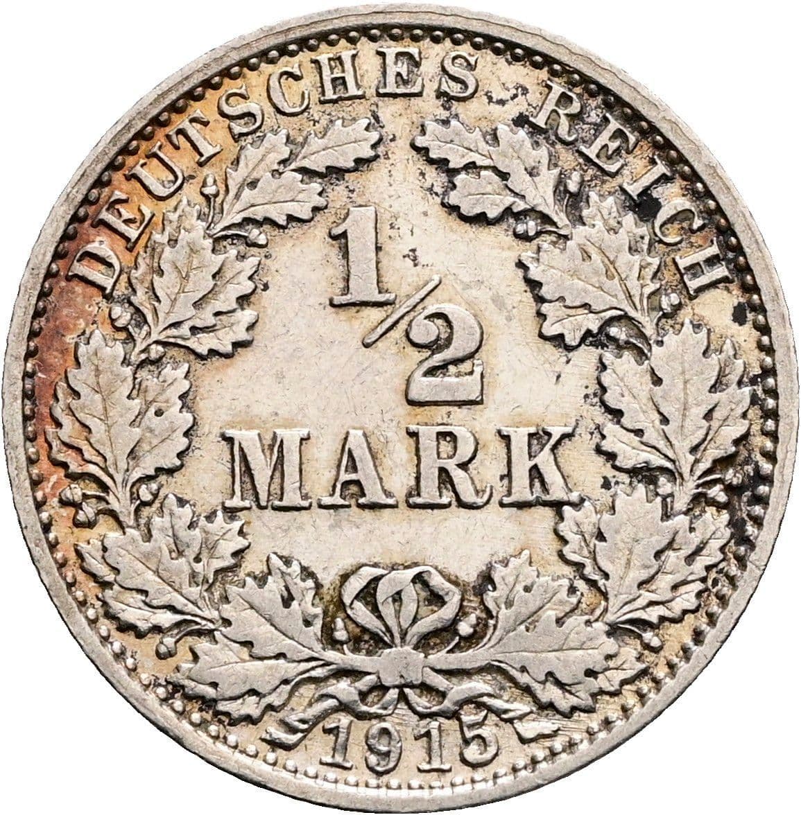 1/2 Mark 1915 G – Vorderseite