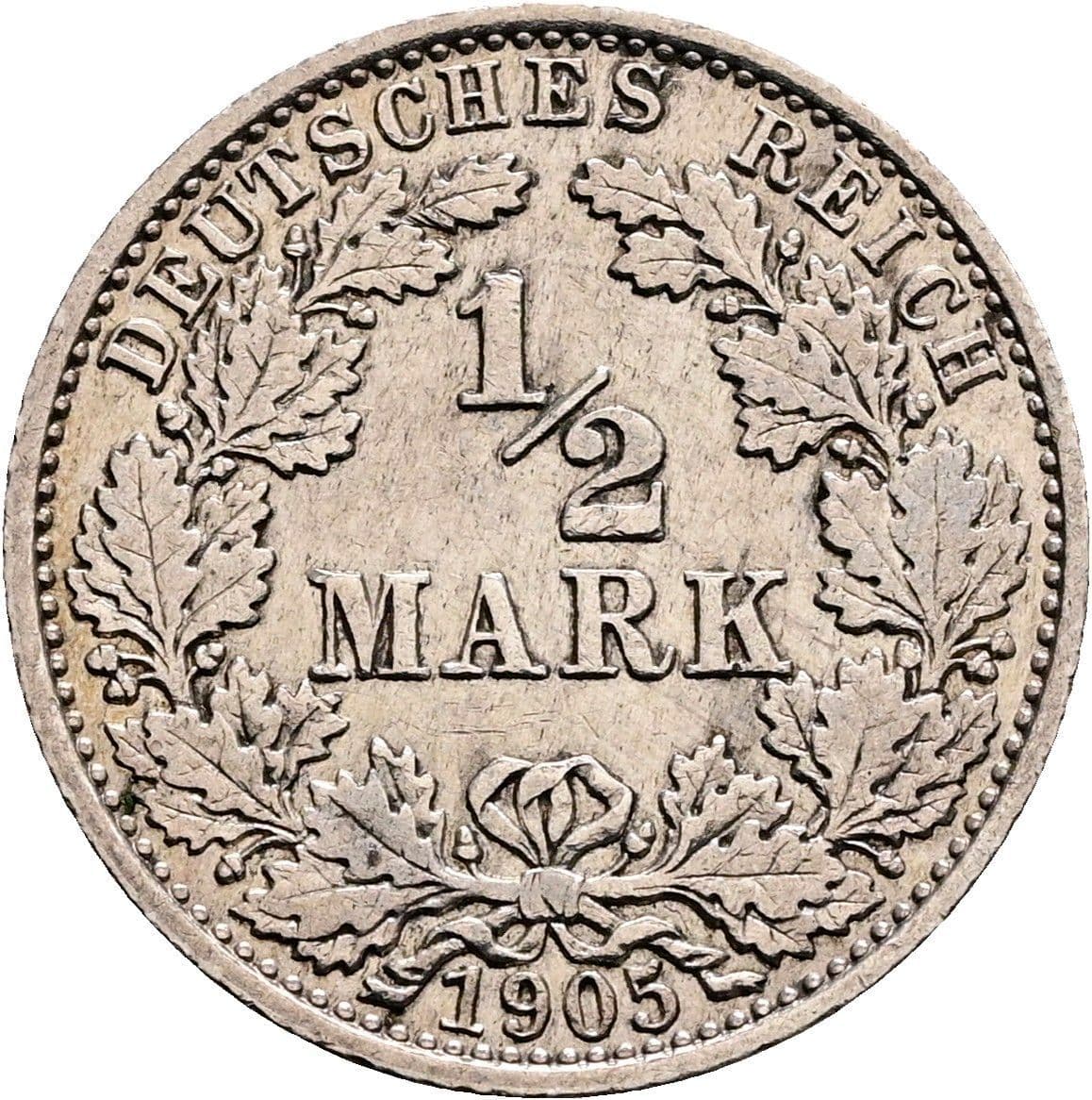 1/2 Mark 1905 A – Vorderseite