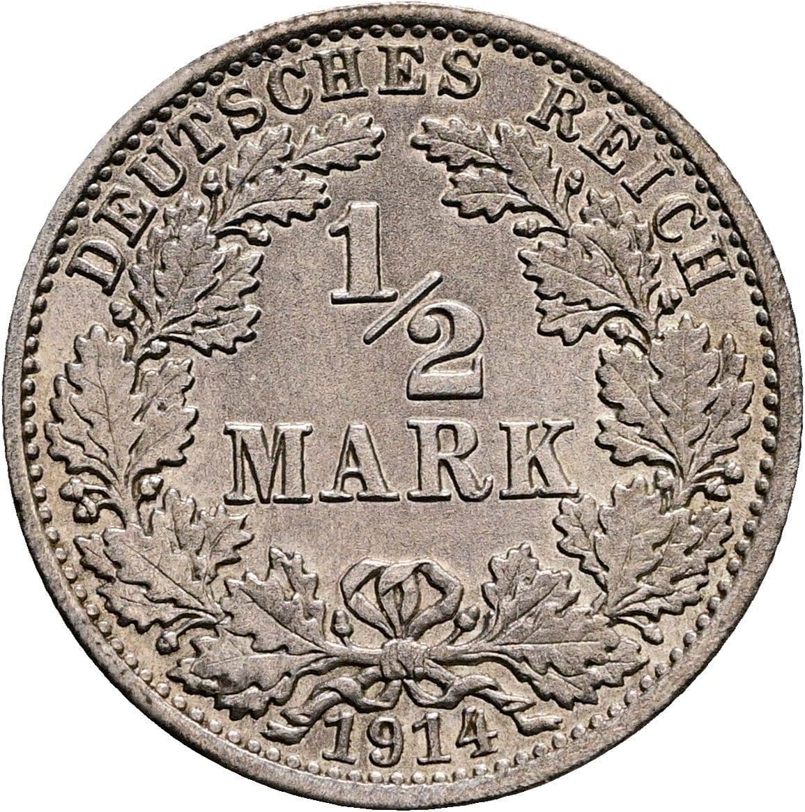 1/2 Mark 1914 A – Vorderseite