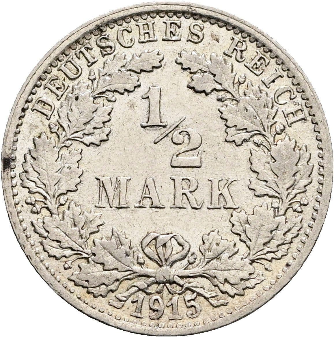 1/2 Mark 1915 F – Vorderseite