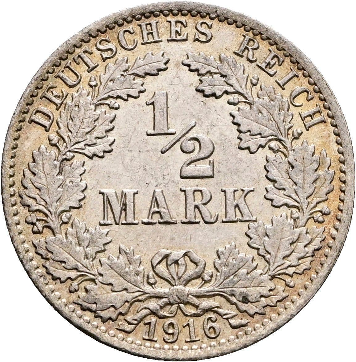 1/2 Mark 1916 A – Vorderseite