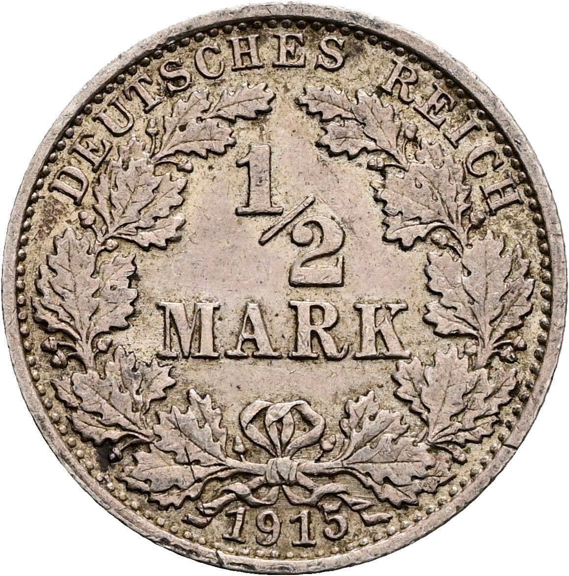 1/2 Mark 1915 G – Vorderseite