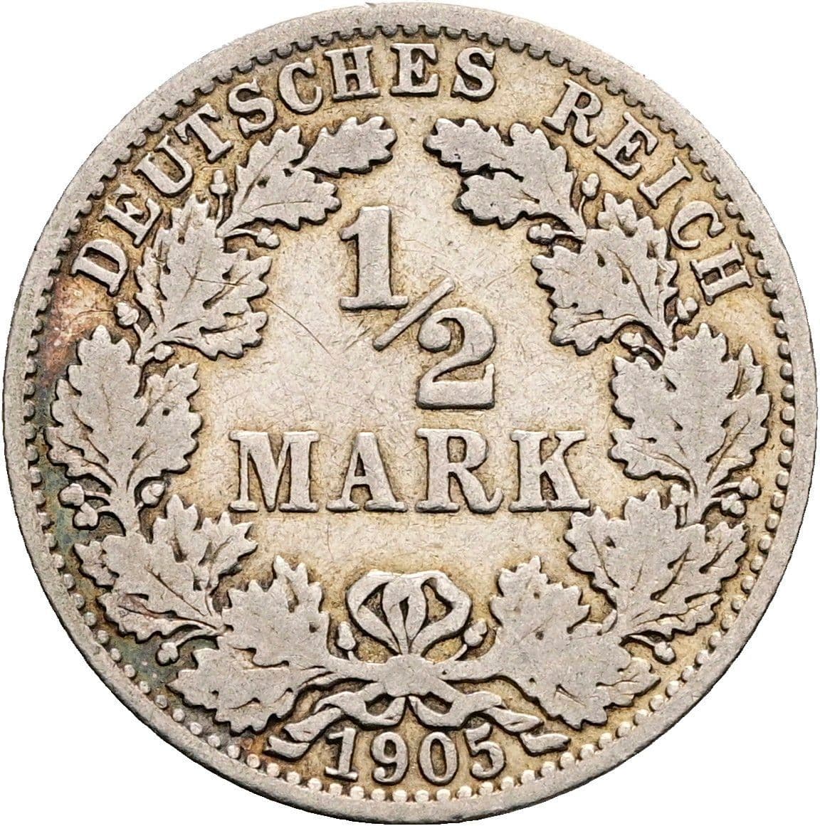 1/2 Mark 1905 A – Vorderseite