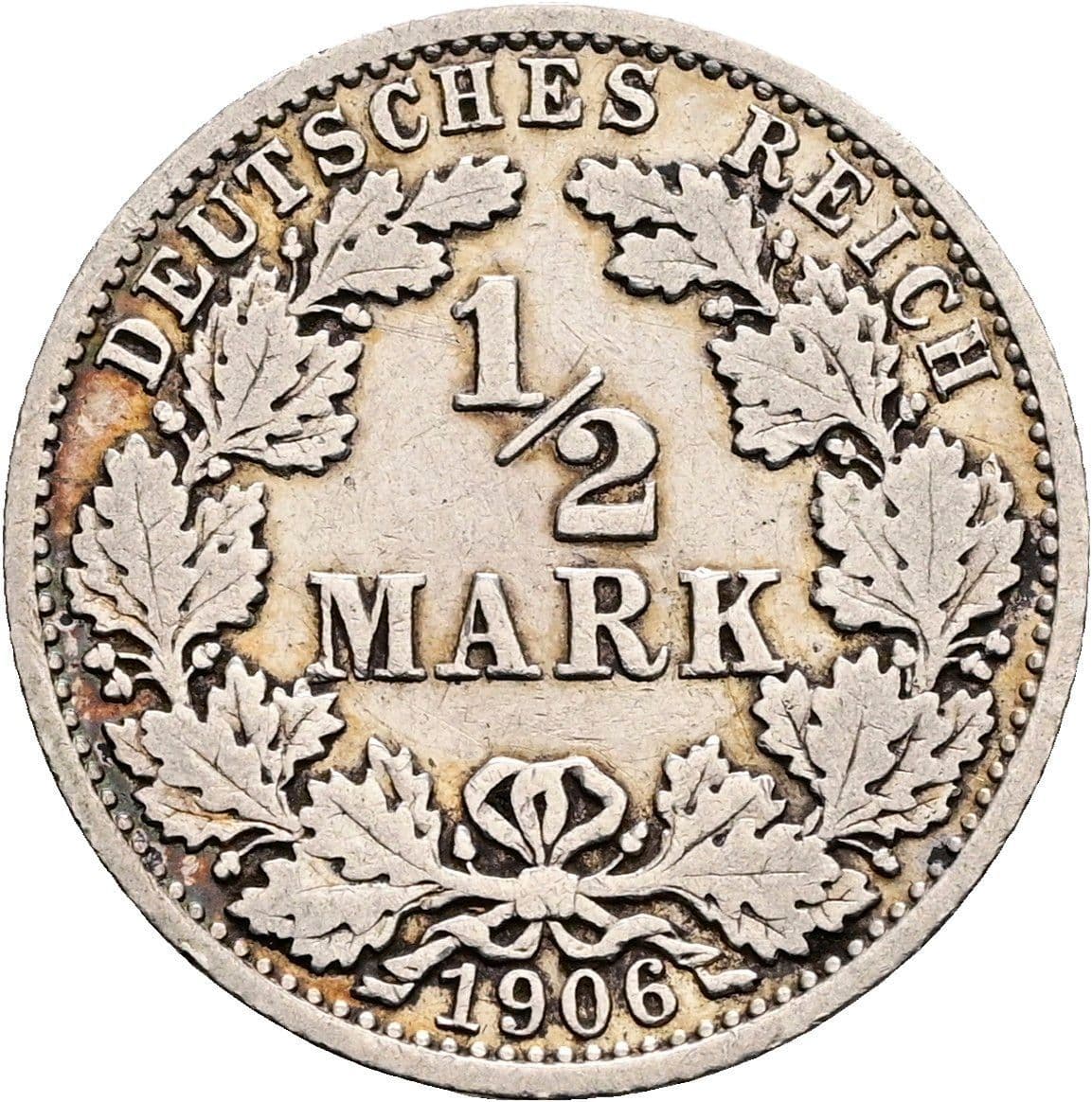 1/2 Mark 1906 A – Vorderseite