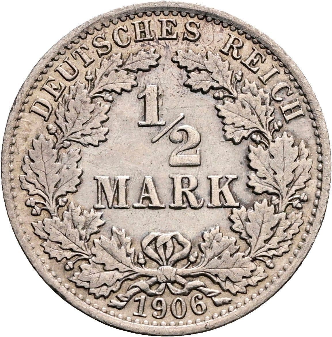 1/2 Mark 1906 A – Vorderseite