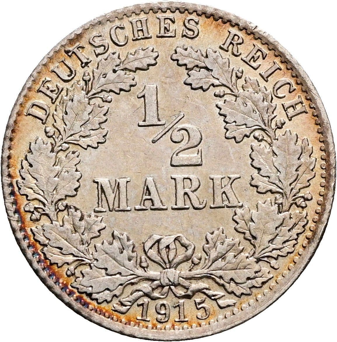 1/2 Mark 1915 D – Vorderseite